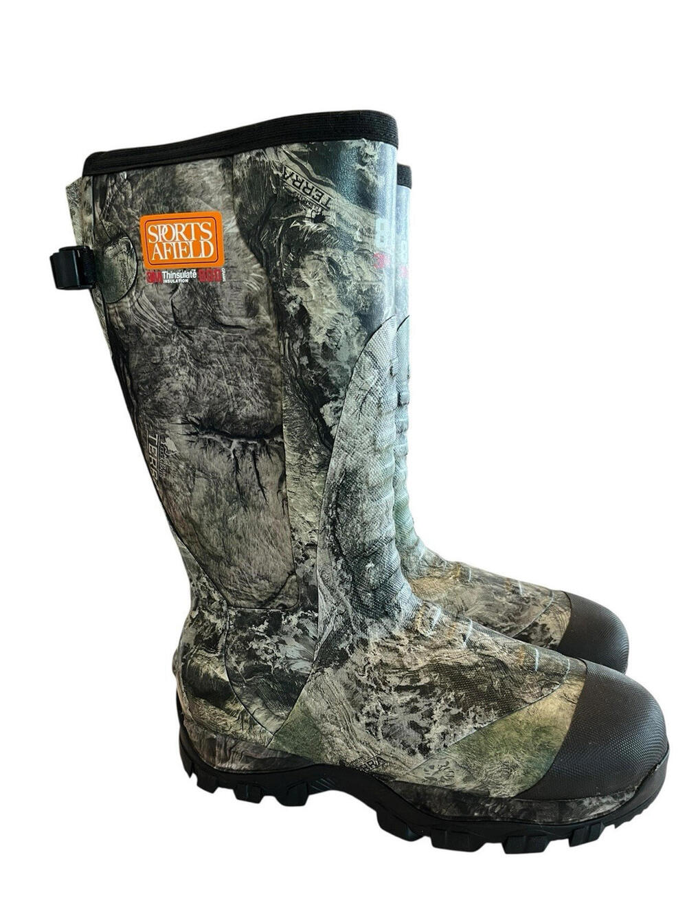 Sports Afield Boots Rubber Camo Men Sz 11 Pursuit 800 Thinsulate knee high Mossy
